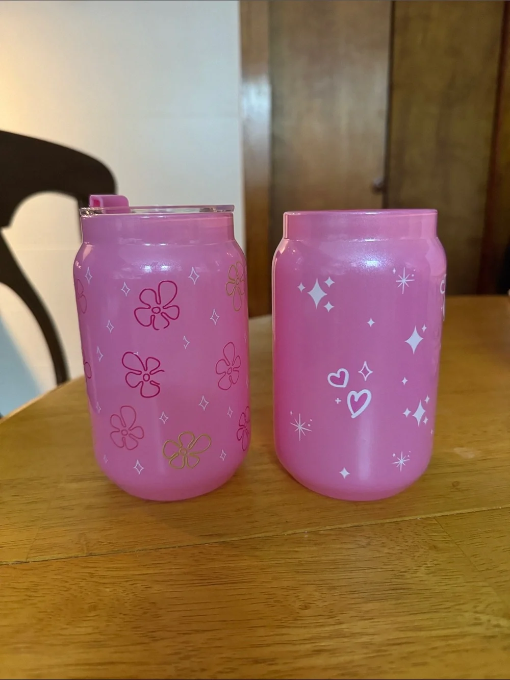 Pink SpongeBob & Patrick Can-Shaped Tumblers